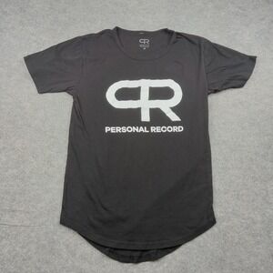 Personal Record Shirt Mens Small Black PR Logo Graphic Tee Tagless Fitness